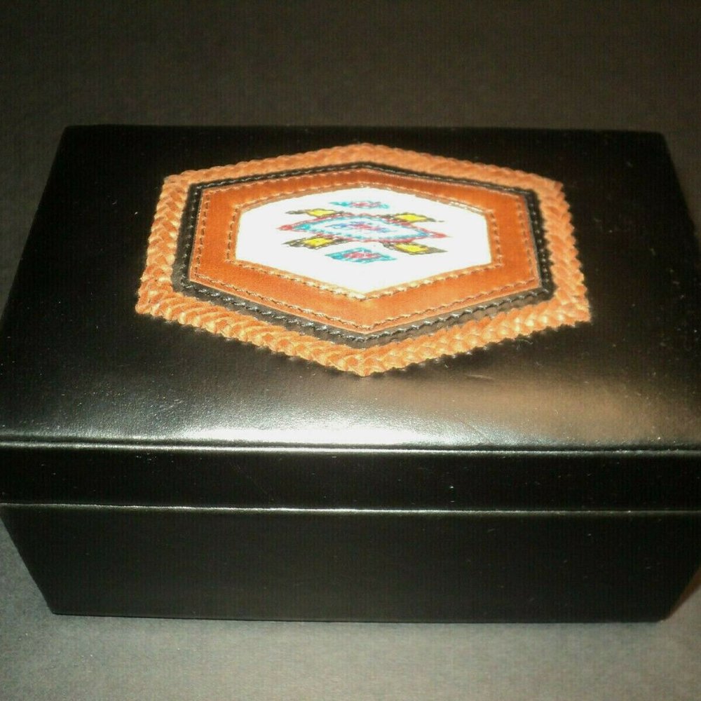 Royal Crown Custom Leathers Trinket Box 6"x 3 3/4"